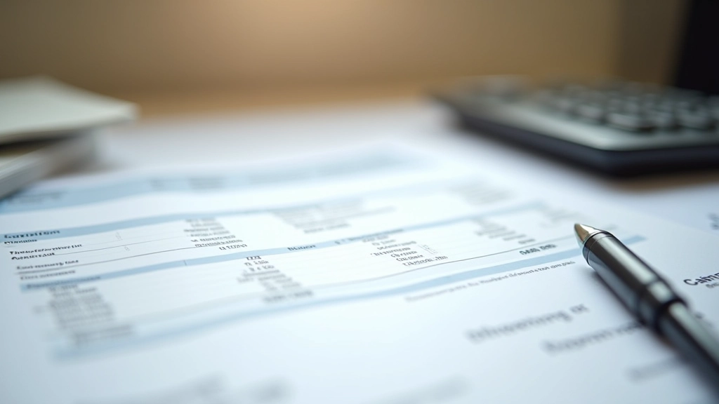 Finanční dokument s daňovými údaji a čísly